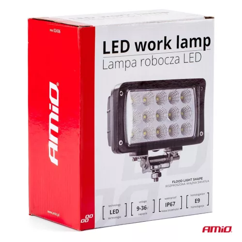 AMiO munkalámpa AWL22 15LED szórt fényű 9-36V (02436)