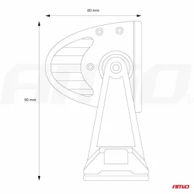 AMiO LED-es munkalámpa-fényhíd 113 cm 9-36V AWL26 (02440)