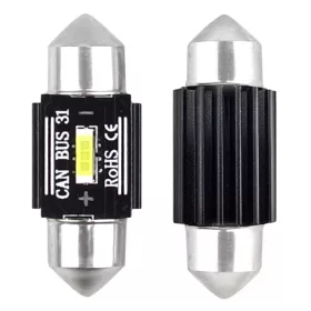   AMiO LED CANBUS 1860 1SMD UltraBright szofita C5W C10W C3W 31mm fehér 12V/24V (02441)