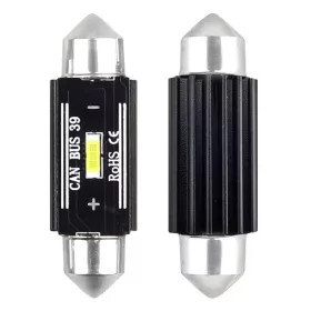   AMiO LED CANBUS 1860 1SMD UltraBright szofita C5W C10W C3W 39mm fehér 12V/24V (02443)