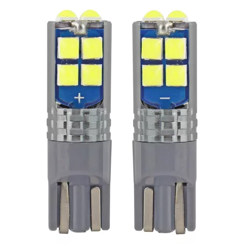 AMiO LED CANBUS 10SMD 3030 T10 W5W fehér 12V/24V (02447)
