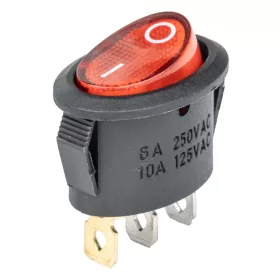   AMiO elliptikus kapcsoló 12V/230V (– piros fény) BU02 (02461)