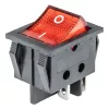 AMiO téglalap alakú kapcsoló 12V/230V (– piros fény) BU02 (02462)