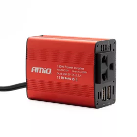   AMiO tápellátás inverter 12V/230V 150W/300W 2xUSB PI01 (02468)