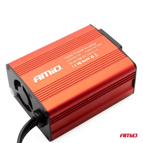 AMiO tápellátás inverter 12V/230V 150W/300W 2xUSB PI01 (02468)