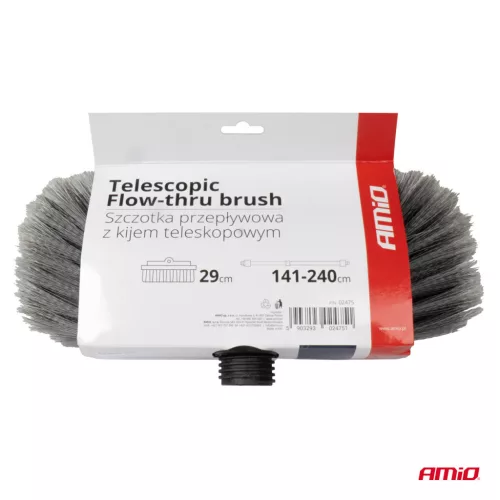 AMiO teleszkópos vízátfolyós mosókefe 141-240cm (02475)