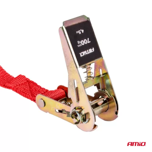 AMiO racsnis rakományrögzítő heveder készlet 700kg 25mm 4,5m 4 db BELT-03 (02496)