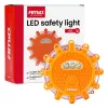AMiO hordozható LED-es figyelmeztető és szerelőlámpa, 3×AAA, IP65, 12+3 SMD (02499)
