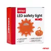 AMiO hordozható LED-es figyelmeztető és szerelőlámpa, 3×AAA, IP65, 12+3 SMD (02499)