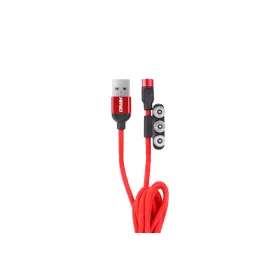   AMiO mágneses port Combo kábel Lightning/USB C/micro USB 1m UC-08 (02522)
