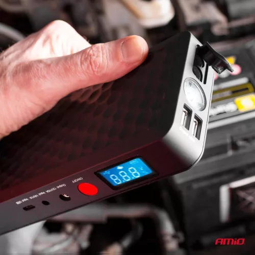 AMiO hordozható indításrásegítő – Powerbank 12V 4Ah 800A SJ02 (02524)