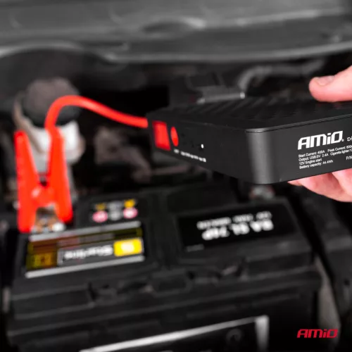 AMiO hordozható indításrásegítő – Powerbank 12V 4Ah 800A SJ02 (02524)