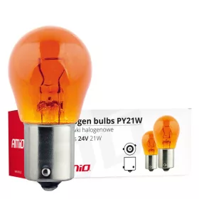   AMiO halogénizzók PY21W BAU15s 24V 21W borostyánsárga (02573)