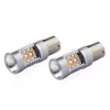 AMiO Żarówki LED CANBUS 3030 24SMD 1156 BAU15S PY21W borostyánsárga 12V/24V (02580)