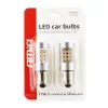 AMiO Żarówki LED CANBUS 3030 24SMD 1156 BAU15S PY21W borostyánsárga 12V/24V (02580)
