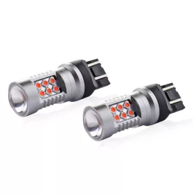   AMiO LED CANBUS 3030 24SMD T20 7443 WR21/5W piros 12V/24V (02581)