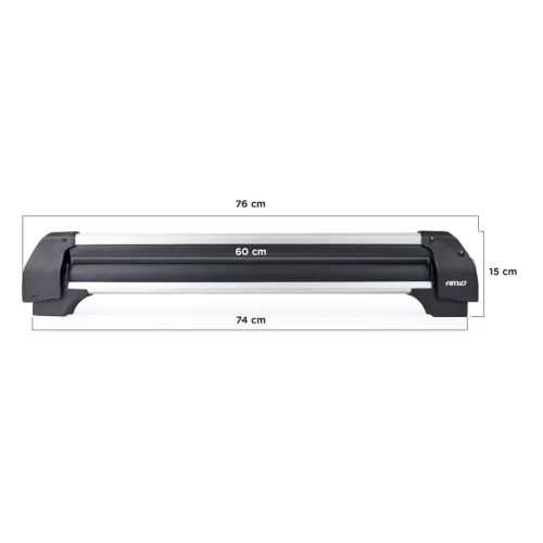 AMiO tetőre szerelhető sí- és snowboardtartó hosszú 760mm SSR-01L (02591)