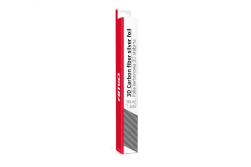 AMiO 3D karbonmintás ezüst fólia 30cm x 150cm (02600)