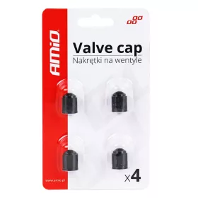 AMiO műanyag fekete szelepsapka 4 db (02623)