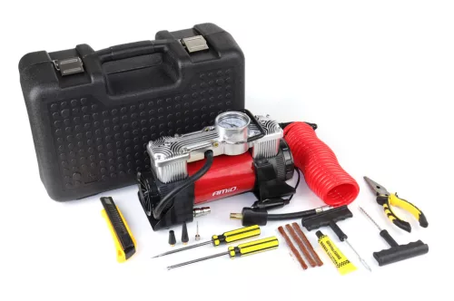 AMiO autós légkompresszor kéthengeres 12V HQ ACOMP-18 (02640)