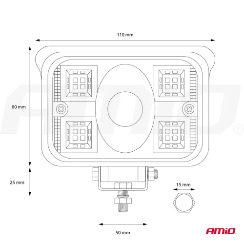 AMiO munkalámpa AWL32 17 LED COMBO 9-36V (02659)
