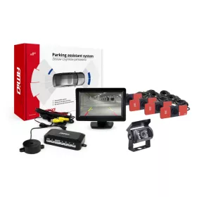   AMiO parkolást segítő rendszer TFT01 4,3" – HD-501-IR 4 érzékelők fekete belső rögzítésű (02674)