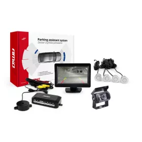   AMiO parkolást segítő rendszer TFT01 4,3" – HD-501-IR 4 érzékelők ezüst (02676)