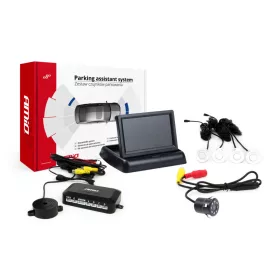   AMiO parkolást segítő rendszer TFT02 4,3" – HD-307-IR 4 érzékelők fehér (02680)