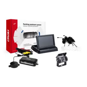   AMiO parkolást segítő rendszer TFT02 4,3" – HD-501-IR 4 érzékelők fehér (02685)