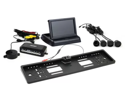 AMiO parkolást segítő rendszer TFT02 4,3" – HD-402-LED 4 érzékelők fekete (02693)