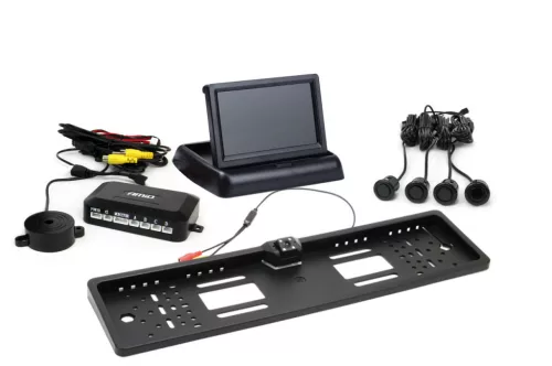 AMiO parkolást segítő rendszer TFT02 4,3" – HD-402-LED 4 érzékelők fekete "GOLD" (02702)