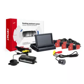   AMiO parkolást segítő rendszer TFT02 4,3" – HD-307-IR 4 érzékelők fekete belső rögzítésű (02707)