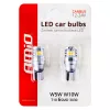 AMiO LED izzók CANBUS 3030 6SMD T10 W5W W10W fehér 12V/24V (02801)