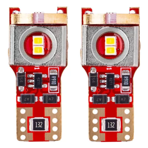 AMiO LED izzók CANBUS 2016 6SMD T10 W5W W10W fehér fehér 12V/24V (02802)