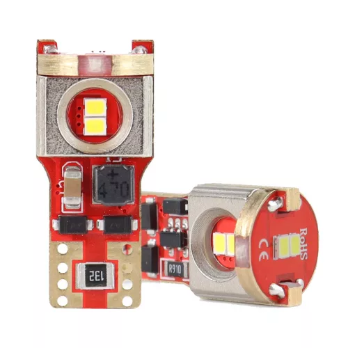 AMiO LED izzók CANBUS 2016 6SMD T10 W5W W10W fehér fehér 12V/24V (02802)