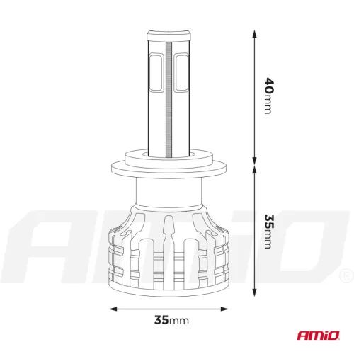 AMiO LED fényszóróizzók COB sorozat H1 (02842)