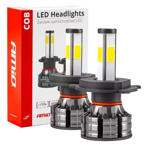AMiO LED fényszóróizzók COB sorozat H4 (02843)