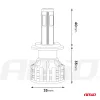 AMiO LED fényszóróizzók COB sorozat HB3 (02846)