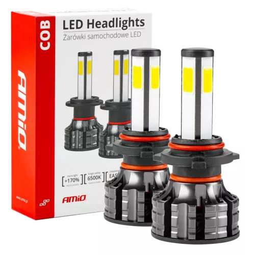 AMiO LED fényszóróizzók COB sorozat HB3 (02846)