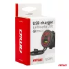AMiO vízálló telefontöltő USB+USB-C 12/24V MOD-08 (02858)