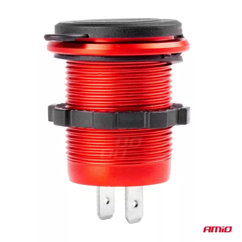 AMiO vízálló telefontöltő USB+USB-C 12/24V MOD-09 (02859)
