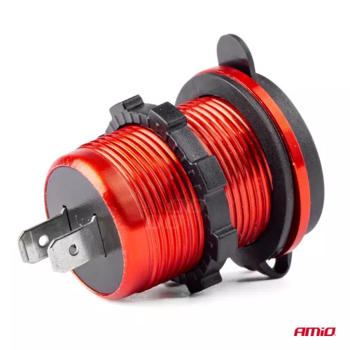 AMiO vízálló telefontöltő 2xUSB 12/24V MOD-10 (02860)