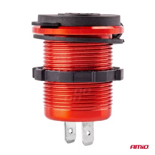 AMiO vízálló telefontöltő 2xUSB 12/24V MOD-10 (02860)