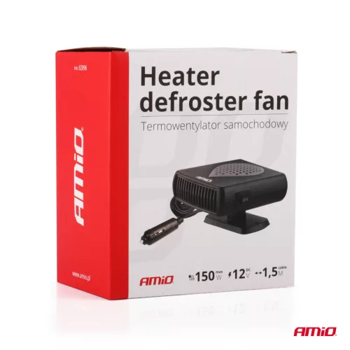 AMiO autós fűtőventilátor és páramentesítő -12V 150W (02896)