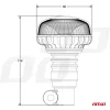 AMiO LED-es figyelmeztető lámpa flex R65 R10 12V 24V W21pl (02921)