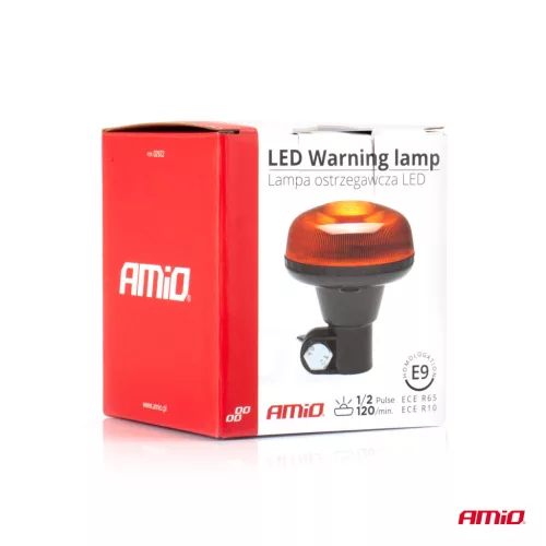 AMiO LED-es figyelmeztető lámpa 18 LED R65 R10 12V 24V W21p (02922)