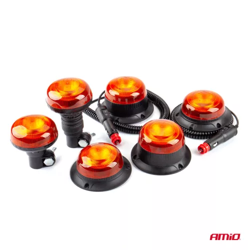 AMiO LED-es figyelmeztető lámpa 18 LED R65 R10 12V 24V W21p (02922)