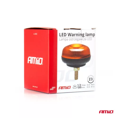AMiO LED-es figyelmeztető lámpa R65 R10 12V 24V W21sb (02923)