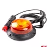 AMiO LED-es figyelmeztető lámpa W21m mágneses / 3 csavarok R65 R10 18LED 12/24V IP56 (02925)