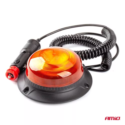 AMiO LED-es figyelmeztető lámpa W21m mágneses / 3 csavarok R65 R10 18LED 12/24V IP56 (02925)